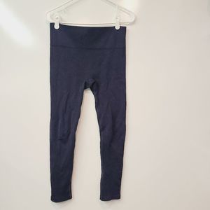 Mona B Leggings High Rise Ribbed Seamless Dark Gray Yoga Pant Womens Medium